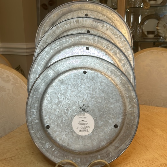 Hearth & Hand with Magnolia - Galvanized Charger with Gold Welding (4) - Picture 2 of 8